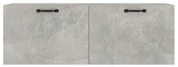 Betonszürke szerelt fa faliszekrény 100 x 36,5 x 35 cm