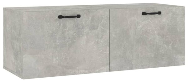 Betonszürke szerelt fa faliszekrény 100 x 36,5 x 35 cm