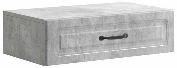 Fali oldaltábla Betonszürke 59 x 34,5 x 17 cm Szerelt Fa