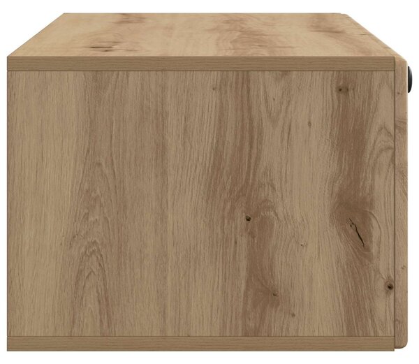 Fali TV szekrény 98 x 41 x 30 cm Kézműves Tölgy Szerelt Fa