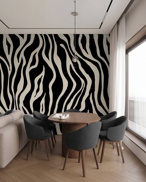 Fotótapéta Vektoros nyomtatás zebra bőr fekete-fehér színekben, Fotótapéta absztrakt, u99173v3 : Uwalls.hu