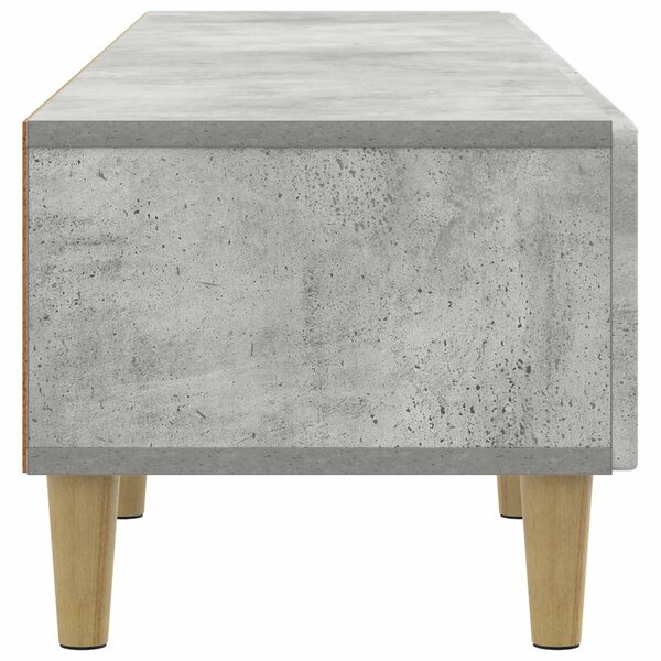 TV szekrény fiókkal Betonszürke 147 x 34,5 x 30 cm Szerelt Fa