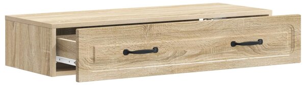 Fali oldaltábla Sonoma Tölgy 87,5 x 34,5 x 17 cm Szerelt Fa