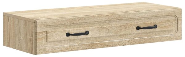 Fali oldaltábla Sonoma Tölgy 87,5 x 34,5 x 17 cm Szerelt Fa