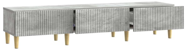 TV szekrény fiókkal Betonszürke 147 x 34,5 x 30 cm Szerelt Fa