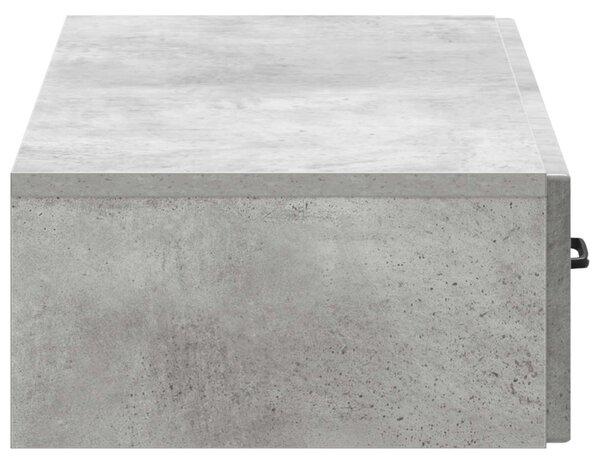 Fali oldaltábla Betonszürke 87,5 x 34,5 x 17 cm Szerelt Fa