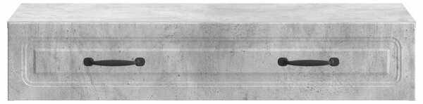 Fali oldaltábla Betonszürke 87,5 x 34,5 x 17 cm Szerelt Fa