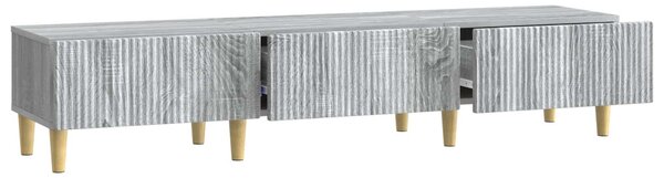 TV szekrény fiókkal Szürke Sonoma 147 x 34,5 x 30 cm Szerelt Fa