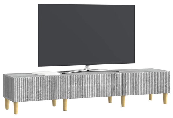 TV szekrény fiókkal Szürke Sonoma 147 x 34,5 x 30 cm Szerelt Fa