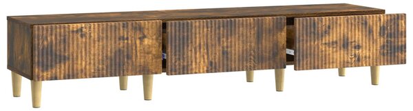 TV szekrény fiókkal Füstös Tölgy 147 x 34,5 x 30 cm Szerelt Fa