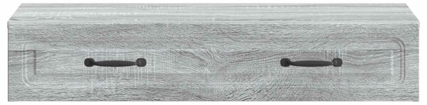 Fali oldaltábla Szürke Sonoma 87,5 x 34,5 x 17 cm Szerelt Fa