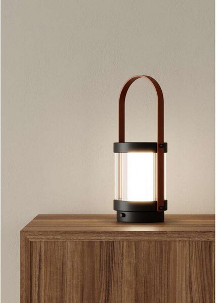 Asztali lámpa Aromas del Campo, Bally, dimmable, Fekete, Nappali, Üveg, Vidéki otthon / Rusztikus