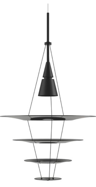 Függőlámpa Louis Poulsen, Enigma, dimmable, Fekete, Nappali, Fém, Dizájn
