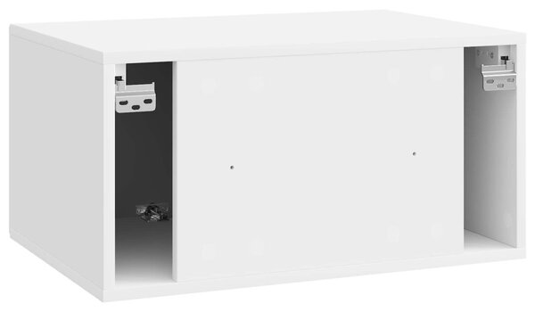 Fali TV szekrény Magasfényű Fehér 59,5 x 41 x 30 cm Szerelt Fa