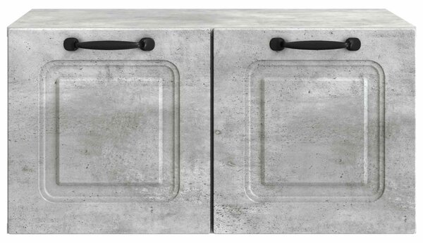 Fali TV szekrény Betonszürke 59,5 x 41 x 30 cm Szerelt Fa