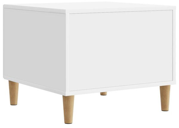 Dohányzóasztal Magasfényű Fehér 49 x 50 x 40 cm Szerelt Fa
