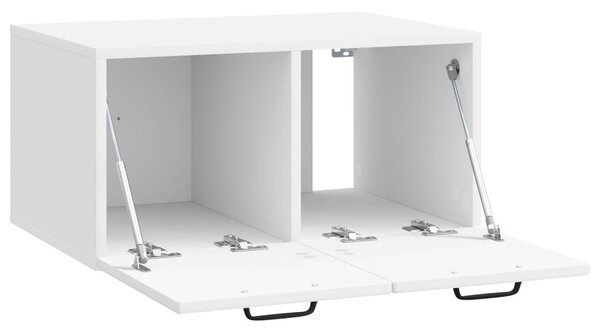 Fali TV szekrény Magasfényű Fehér 59,5 x 41 x 30 cm Szerelt Fa