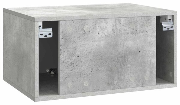 Fali TV szekrény Betonszürke 59,5 x 41 x 30 cm Szerelt Fa