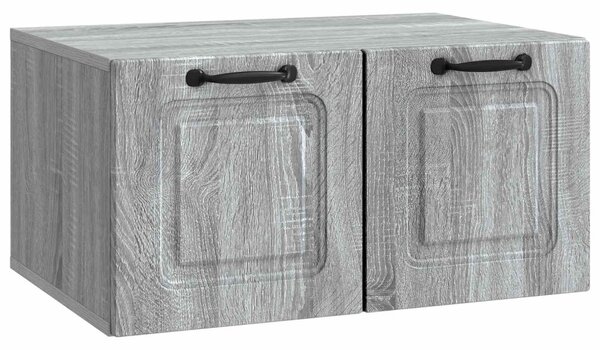 Fali TV szekrény Szürke Sonoma 59,5 x 41 x 30 cm Szerelt Fa