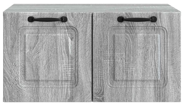 Fali TV szekrény Szürke Sonoma 59,5 x 41 x 30 cm Szerelt Fa