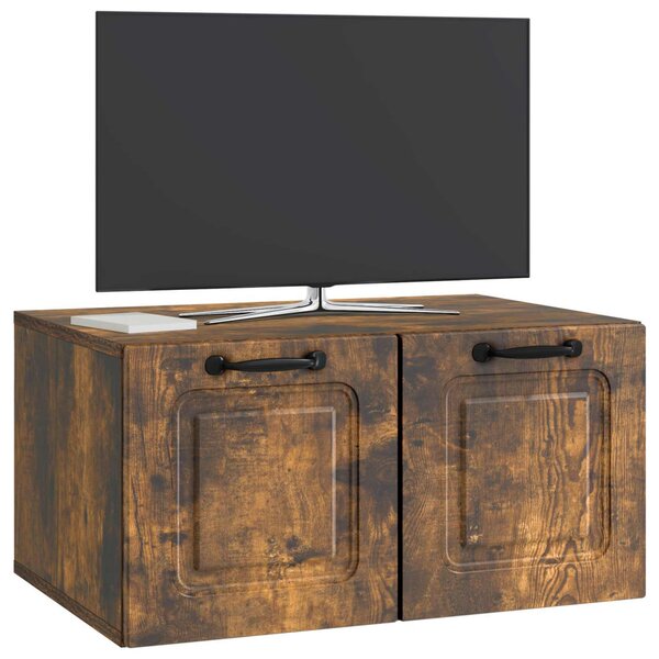 Fali TV szekrény Füstös Tölgy 59,5 x 41 x 30 cm Szerelt Fa