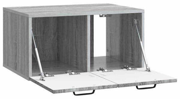 Fali TV szekrény Szürke Sonoma 59,5 x 41 x 30 cm Szerelt Fa