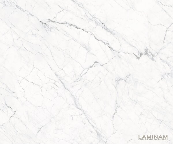 DELIFE Étkezőasztal Edge 200x100 cm Laminam® Statuarietto kerámia fehér fém ferde fehér