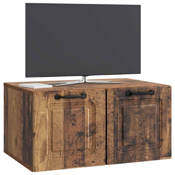 Fali TV szekrény Antik Fa 59,5 x 41 x 30 cm Szerelt Fa