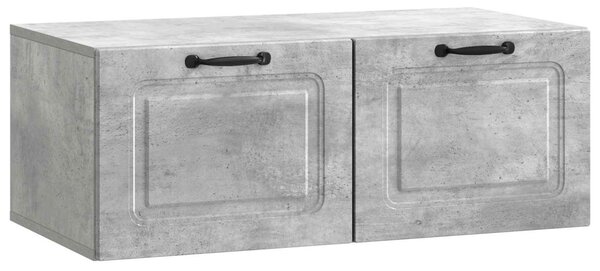 Fali TV szekrény Betonszürke 78,5 x 41 x 30 cm Szerelt Fa