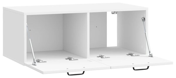 Fali TV szekrény Magasfényű Fehér 78,5 x 41 x 30 cm Szerelt Fa