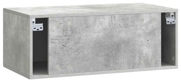 Fali TV szekrény Betonszürke 78,5 x 41 x 30 cm Szerelt Fa