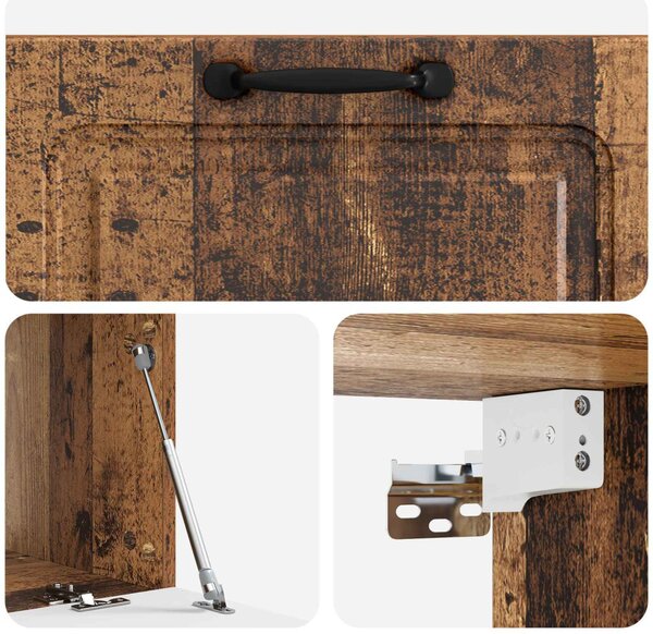 Fali TV szekrény Antik Fa 78,5 x 41 x 30 cm Szerelt Fa