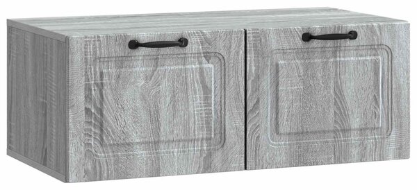 Fali TV szekrény Szürke Sonoma 78,5 x 41 x 30 cm Szerelt Fa