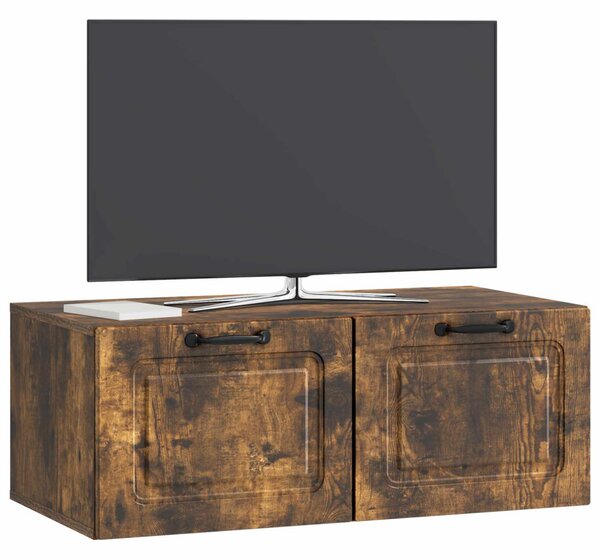 Fali TV szekrény Füstös Tölgy 78,5 x 41 x 30 cm Szerelt Fa