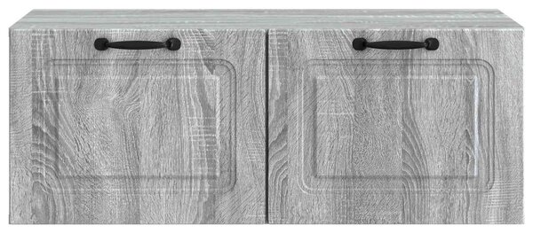 Fali TV szekrény Szürke Sonoma 78,5 x 41 x 30 cm Szerelt Fa