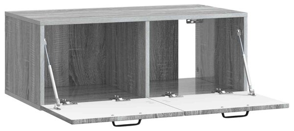 Fali TV szekrény Szürke Sonoma 78,5 x 41 x 30 cm Szerelt Fa