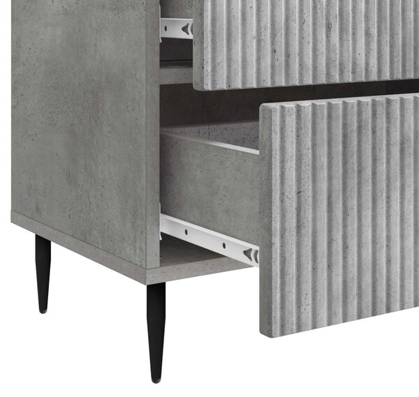 Éjjeliszekrény Betonszürke 62 x 34,5 x 47,5 cm Szerelt Fa