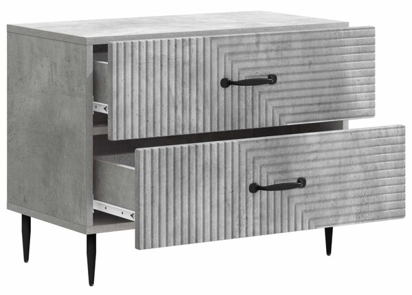 Éjjeliszekrény Betonszürke 62 x 34,5 x 47,5 cm Szerelt Fa