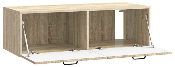 Fali TV szekrény Sonoma Tölgy 98 x 41 x 30 cm Szerelt Fa