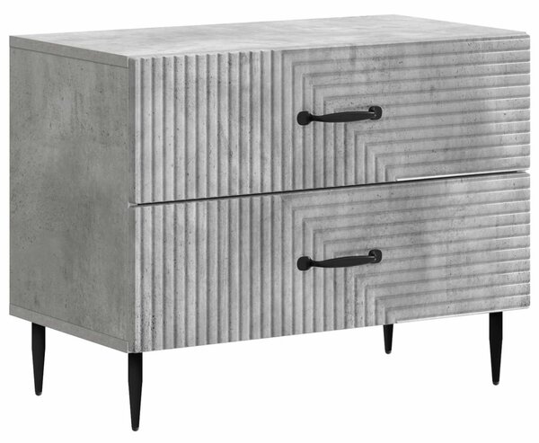 Éjjeliszekrény Betonszürke 62 x 34,5 x 47,5 cm Szerelt Fa