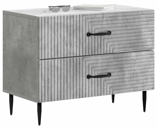 Éjjeliszekrény Betonszürke 62 x 34,5 x 47,5 cm Szerelt Fa