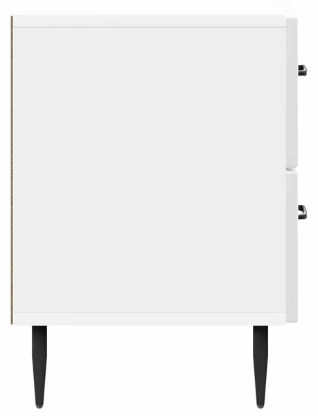 Éjjeliszekrény Magasfényű Fehér 62 x 34,5 x 47,5 cm Szerelt Fa