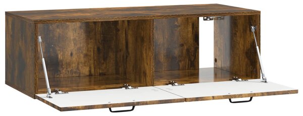 Fali TV szekrény Füstös Tölgy 98 x 41 x 30 cm Szerelt Fa