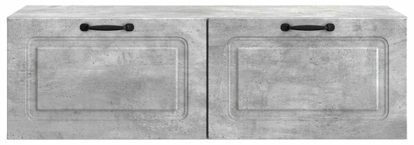 Fali TV szekrény Betonszürke 98 x 41 x 30 cm Szerelt Fa
