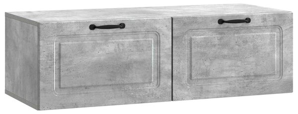 Fali TV szekrény Betonszürke 98 x 41 x 30 cm Szerelt Fa