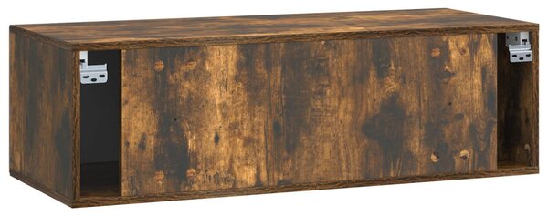 Fali TV szekrény Füstös Tölgy 98 x 41 x 30 cm Szerelt Fa