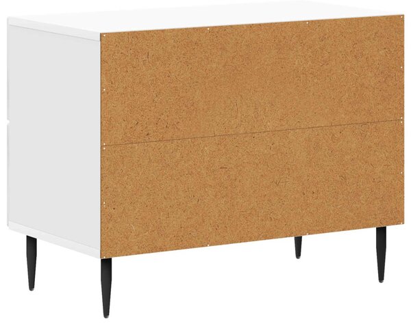 Éjjeliszekrény Magasfényű Fehér 62 x 34,5 x 47,5 cm Szerelt Fa