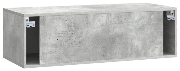 Fali TV szekrény Betonszürke 98 x 41 x 30 cm Szerelt Fa