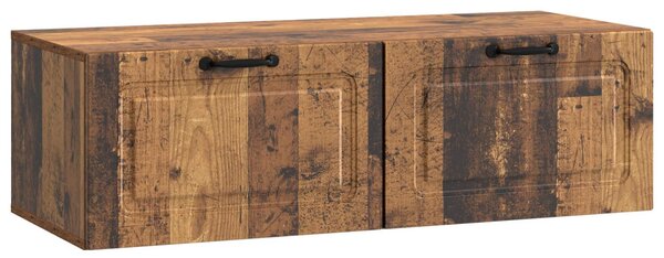Fali TV szekrény Antik Fa 98 x 41 x 30 cm Szerelt Fa