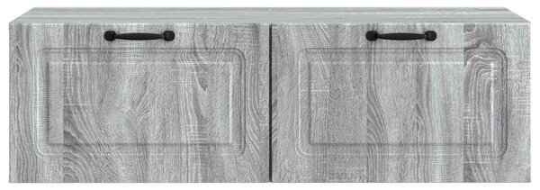 Fali TV szekrény Szürke Sonoma 98 x 41 x 30 cm Szerelt Fa